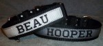 1.5" Flat Collar, Embroidery on Stripe