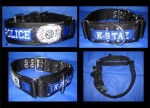 2" K9 DualGrip Collar, Stripe & Embroidery & Badge
