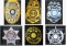 1.5" K9 Collar, Stripe & Embroidery on Stripe, & Badge
