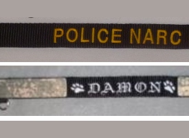 1 inch k9 police dog collars