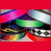 Stripes the same width as the collar heavy duty collars with center stripe